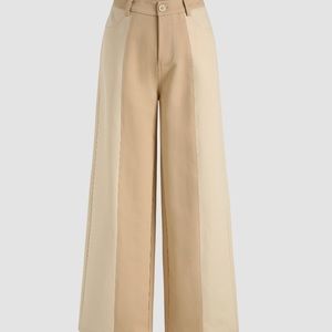 Patchwork wide leg trousers